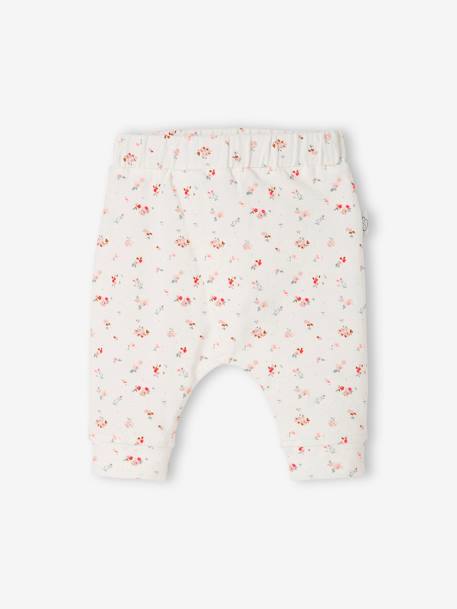 Pantalon naissance en maille souple BASICS beige+Blanc imprimer fleuris+IVOIRE+ocre+rose poudre - vertbaudet enfant 