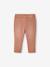 Embroidered Slim Leg Trousers in Stretchy Cotton, for Babies BROWN MEDIUM SOLID WITH DESIGN - vertbaudet enfant 