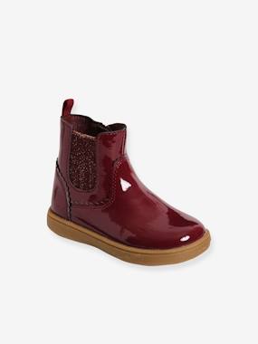 Patent Boots with Zip and Elastic for Baby Girls  - vertbaudet enfant