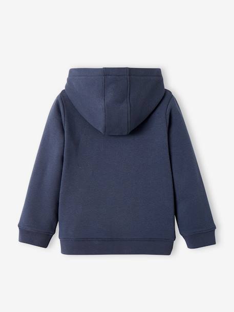 Sweat fille zippé à capuche sport bleu - vertbaudet enfant 