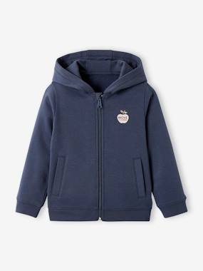 Sweat fille zippé à capuche sport - vertbaudet enfant Fille-Sweat fille zippé à capuche sport
