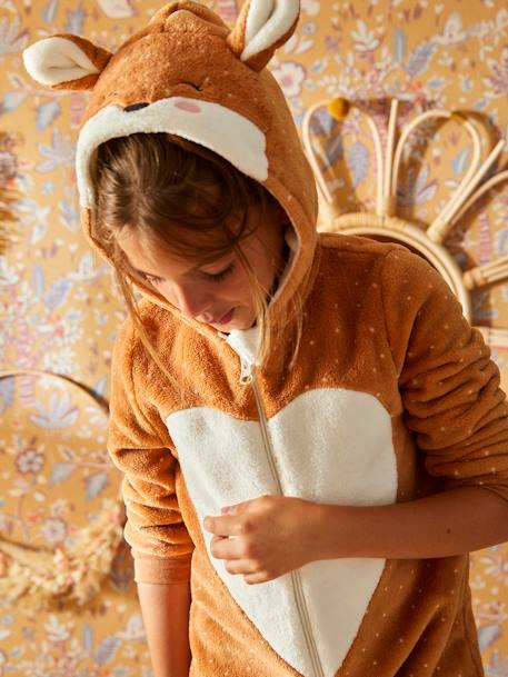 Surpyjama fille renarde MARRON CLAIR - vertbaudet enfant 