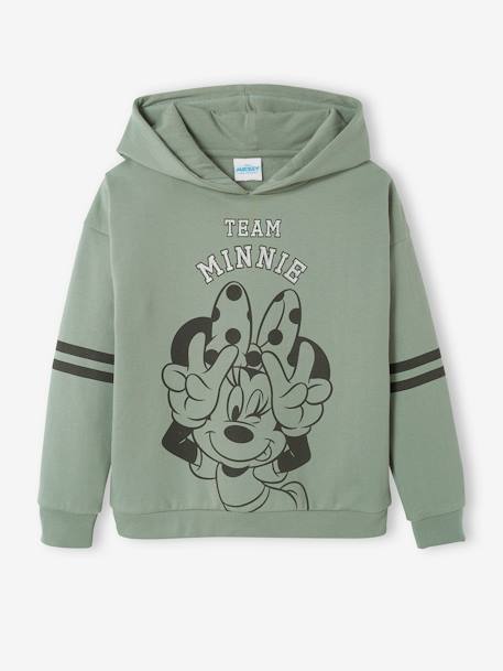 Minnie Mouse by Disney® Hoodie for Girls GREEN DARK SOLID WITH DESIGN - vertbaudet enfant 