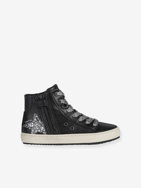 ladies black leather trainers