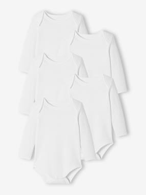 Pack of 5 Long Sleeve Bodysuits,Full-Length Opening, for Babies  - vertbaudet enfant