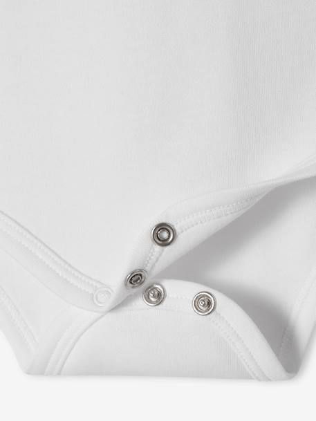 Pack of 5 Long Sleeve Bodysuits,Full-Length Opening, for Babies WHITE LIGHT TWO COLOR/MULTICOL - vertbaudet enfant 