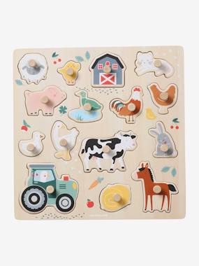 Toys-Lovely Farm Peg Puzzle in FSC® Wood