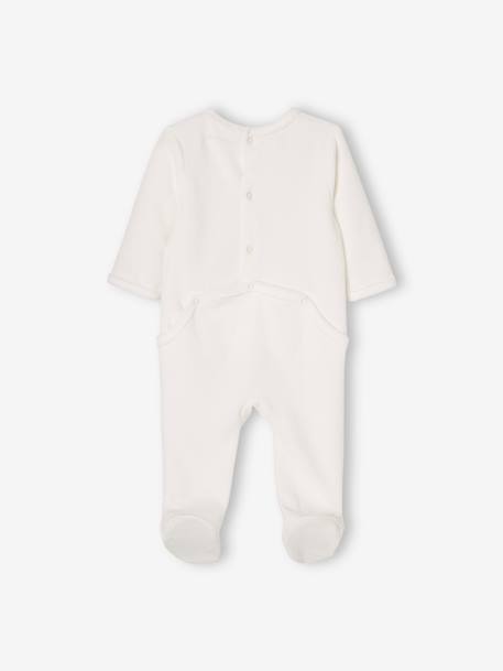 Lot de 3 pyjamas en velours bébé ouverture dos BASICS lot blush foncé+lot curcuma - vertbaudet enfant 