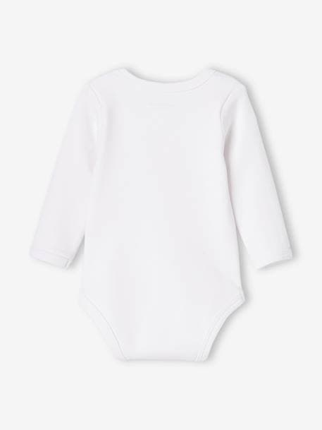 Pack of 5 'Animals' Long Sleeve Bodysuits for Newborn Babies, Cutaway Shoulders WHITE LIGHT TWO COLOR/MULTICOL - vertbaudet enfant 