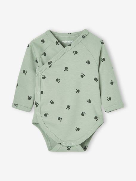 Pack of 3 Long Sleeve Bodysuits for Newborn Babies GREEN LIGHT 2 COLOR/MULTICOLOR - vertbaudet enfant 