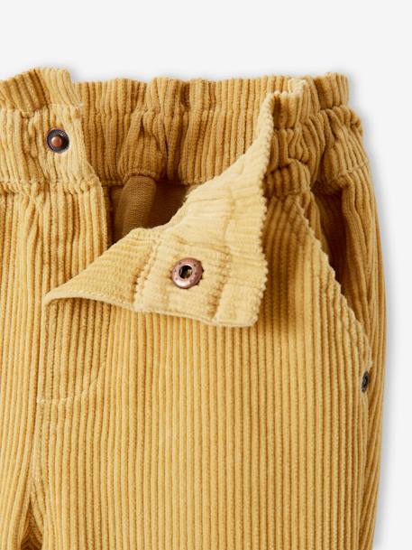 Corduroy Trousers for Babies YELLOW MEDIUM SOLID - vertbaudet enfant 
