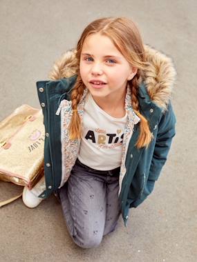 Girls-3-in-1 Parka with Hood for Girls
