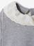 Top with Broderie Anglaise on the Collar, for Babies marl grey - vertbaudet enfant 
