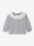 T-shirt avec col en broderie anglaise bébé gris chiné - vertbaudet enfant 