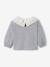 Top with Broderie Anglaise on the Collar, for Babies marl grey - vertbaudet enfant 