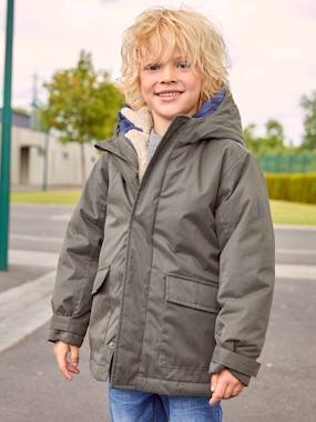 Boys-Coats & Jackets-Parkas & Coats-3-in-1 Parka with Removable Bodywarmer for Boys