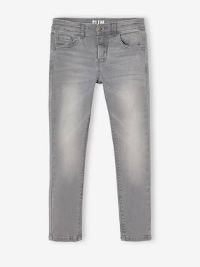Fille-Jean slim MorphologiK "waterless" fille tour de hanches LARGE avec usures