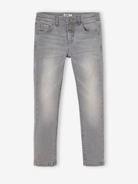 MorphologiK slim jeans large hip size with wear for girls BLACK DARK SOLID+Denim Blue+GREY DARK SOLID - vertbaudet enfant 