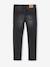 Jean slim MorphologiK fille tour de hanches LARGE avec usures BLEU FONCE DELAVE+denim black+DENIM GREY - vertbaudet enfant 