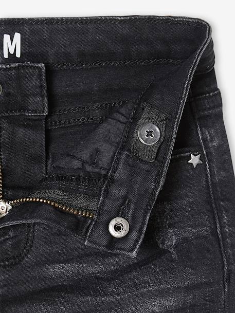 MorphologiK slim jeans large hip size with wear for girls BLACK DARK SOLID+Denim Blue+GREY DARK SOLID - vertbaudet enfant 