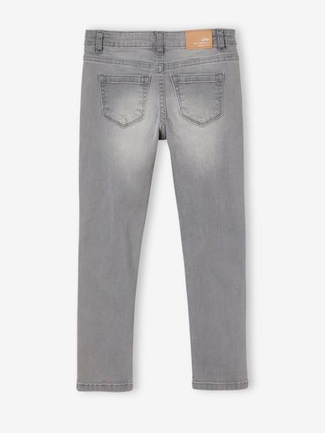 MorphologiK slim jeans large hip size with wear for girls BLACK DARK SOLID+Denim Blue+GREY DARK SOLID - vertbaudet enfant 