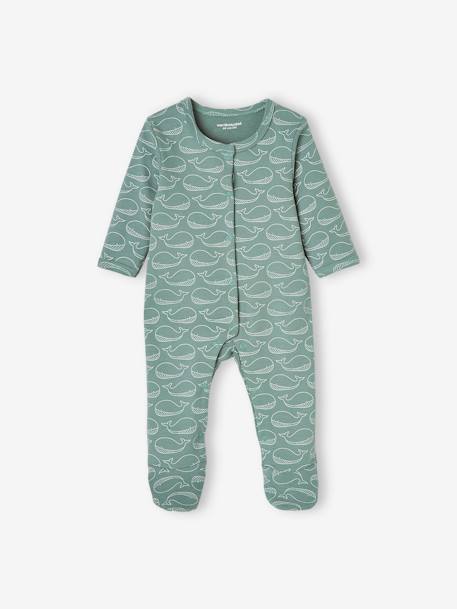 Set of 2 Cotton Sleepsuits for Baby Boys BLUE MEDIUM TWO COLOR/MULTICOL - vertbaudet enfant 