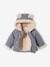 Doudoune asymétrique bébé à capuche gris chine foncer - vertbaudet enfant 
