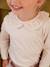 T-shirt bébé col brodé manches longues beige clair+rayé marine+rayé rouge - vertbaudet enfant 