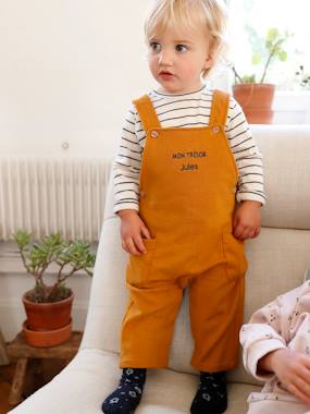 Baby-Outfits-Fleece Top & Dungarees Ensemble, for Babies