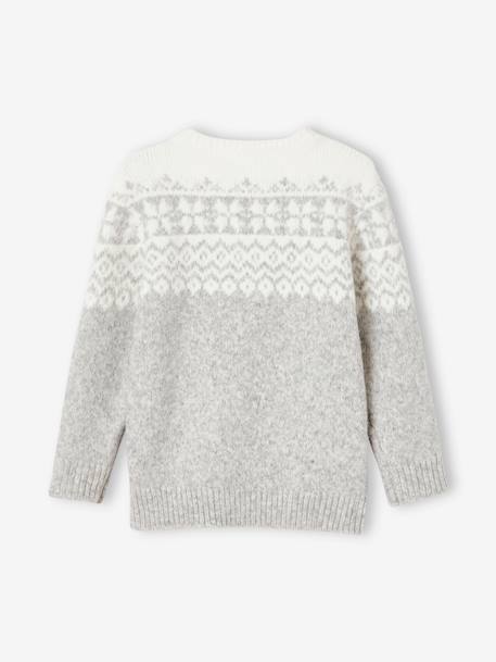 Jacquard Knit Christmas Jumper for Boys marl grey - vertbaudet enfant 