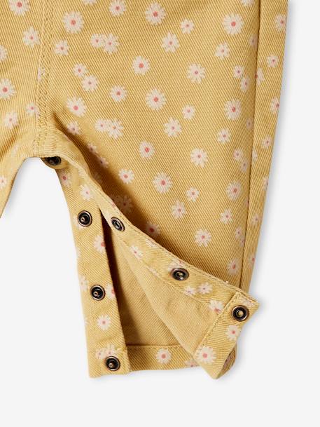 Daisies Dungarees for Babies YELLOW MEDIUM ALL OVER PRINTED - vertbaudet enfant 