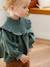 Smocked Blouse with Matching Headband GREEN DARK GREYED - vertbaudet enfant 