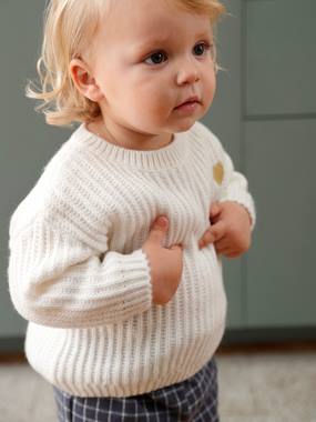 Knitted Jumper with Golden Heart for Babies  - vertbaudet enfant