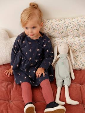 Baby-Marl-Effect Fleece Dress for Babies