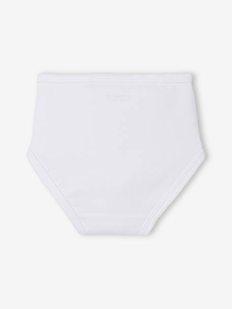 Pack of 5 Nappy Cover Briefs in Pure Cotton, for Babies WHITE LIGHT TWO COLOR/MULTICOL - vertbaudet enfant 
