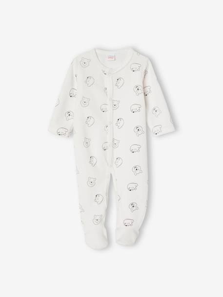 Winnie the Pooh Sleepsuit + Bodysuit + Beanie Set for Baby Boys by Disney® BEIGE LIGHT ALL OVER PRINTED - vertbaudet enfant 