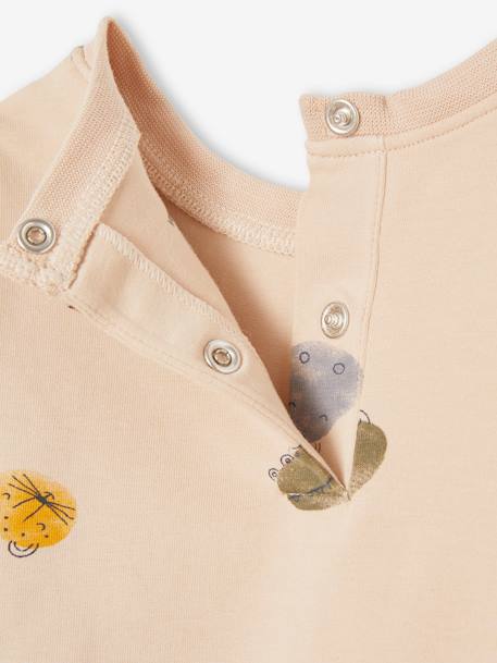 Long Sleeve Bodysuit Top for Babies golden beige - vertbaudet enfant 