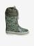 Printed Wellies with Padded Collar for Boys GREEN MEDIUM ALL OVER PRINTED - vertbaudet enfant 