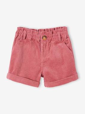 Paperbag Corduroy Shorts for Girls  - vertbaudet enfant