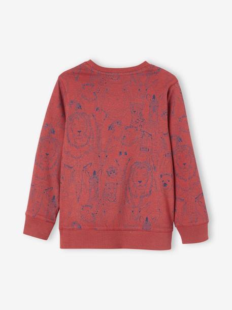 Sweatshirt-like Top with Animals, for Boys terracotta - vertbaudet enfant 