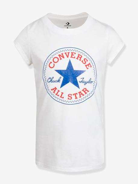 T-shirt for Children, Chuck Patch by CONVERSE grey+rose+white - vertbaudet enfant 