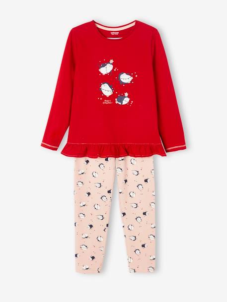 Pyjama Noël pingouins fille rouge - vertbaudet enfant 