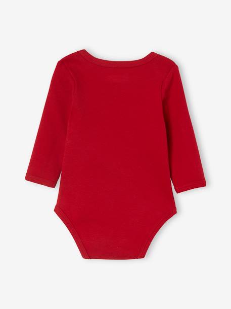 Pack of 2 Long Sleeve Bodysuits with Cutaway Shoulders, for Babies red - vertbaudet enfant 
