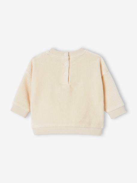 Embroidered Corduroy Sweatshirt for Babies  - vertbaudet enfant 