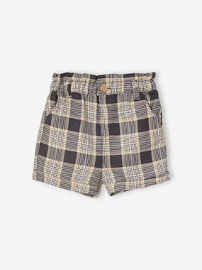 -Chequered Shorts for Baby Girls