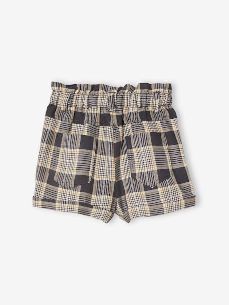 Chequered Shorts for Baby Girls chequered grey - vertbaudet enfant 