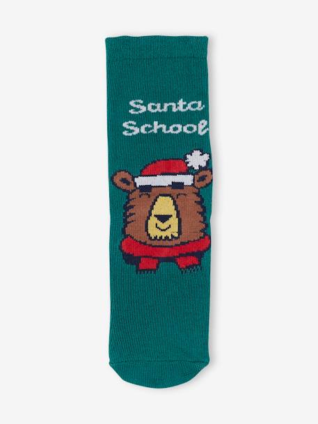 Christmas Combo: Sweatshirt with Emblem & Socks, for Boys marl grey - vertbaudet enfant 