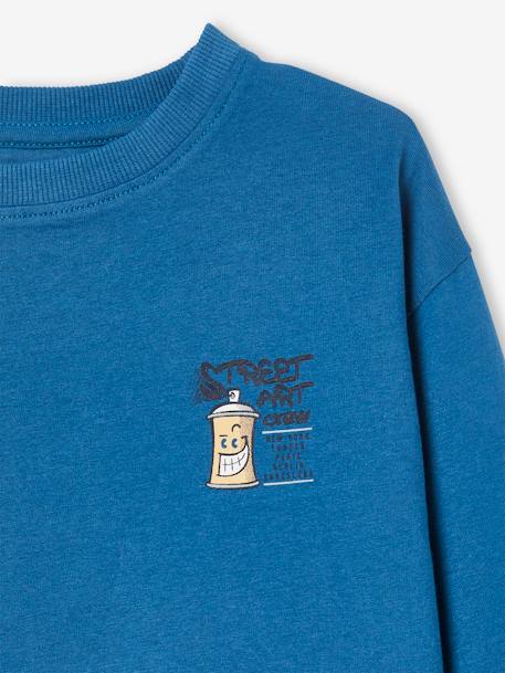 T-shirt grand motif dos garçon bleu canard - vertbaudet enfant 