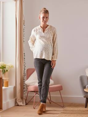 Maternity Jeans with Seamless Belly-Wrap  - vertbaudet enfant