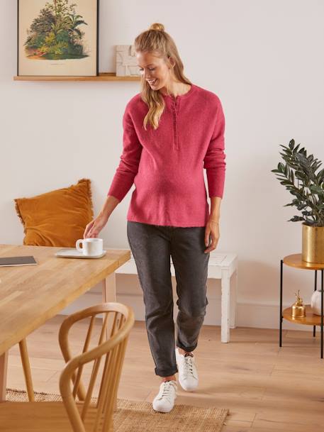 Pull col tunisien grossesse et allaitement Fuschia - vertbaudet enfant 